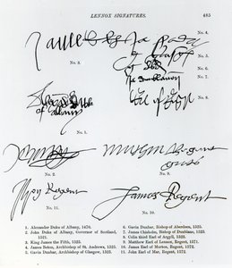 Signatures de la royauté, de l